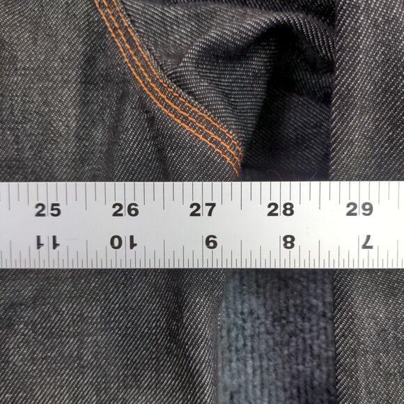 B/X Bachi Exchange Jean Jacket Size XXL Gray Orange Accents Embroidered Logo - Picture 5 of 12